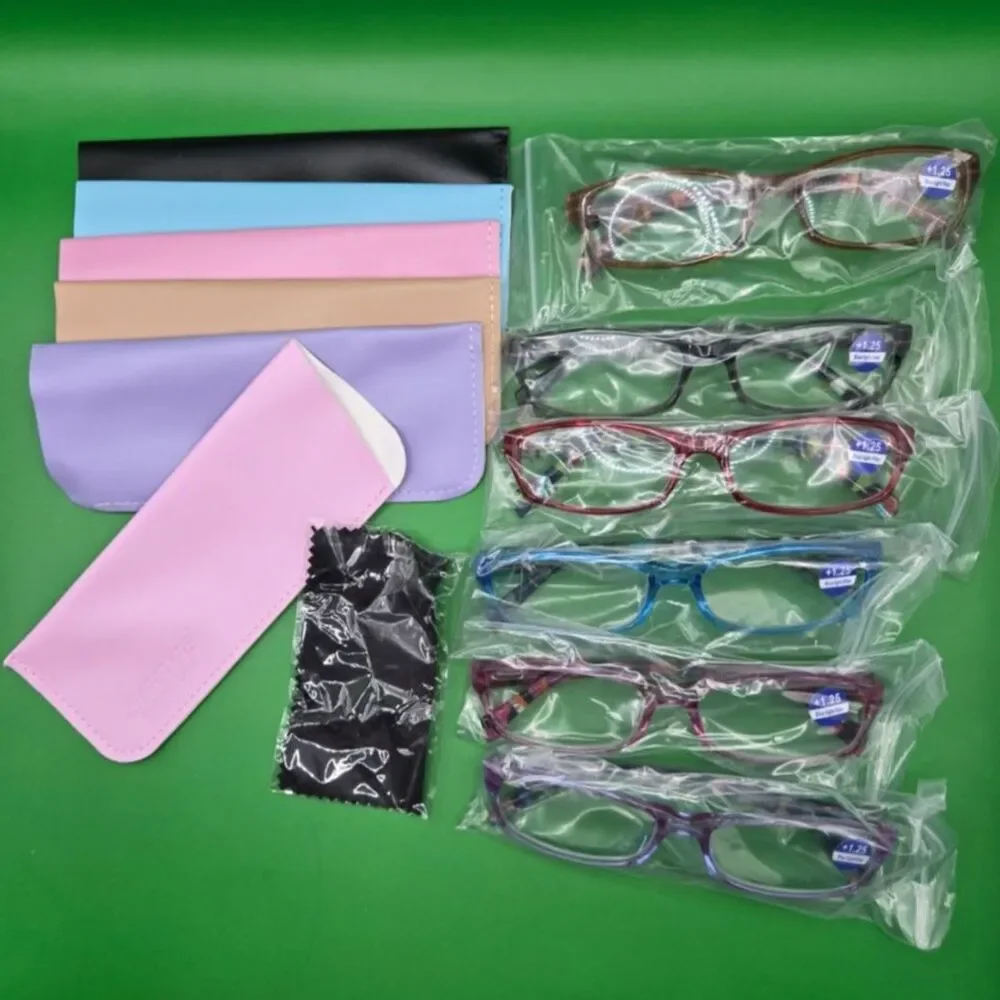 6 pack 1.25 Reading Glasses for Women, Fashion Readers Reading Glasses